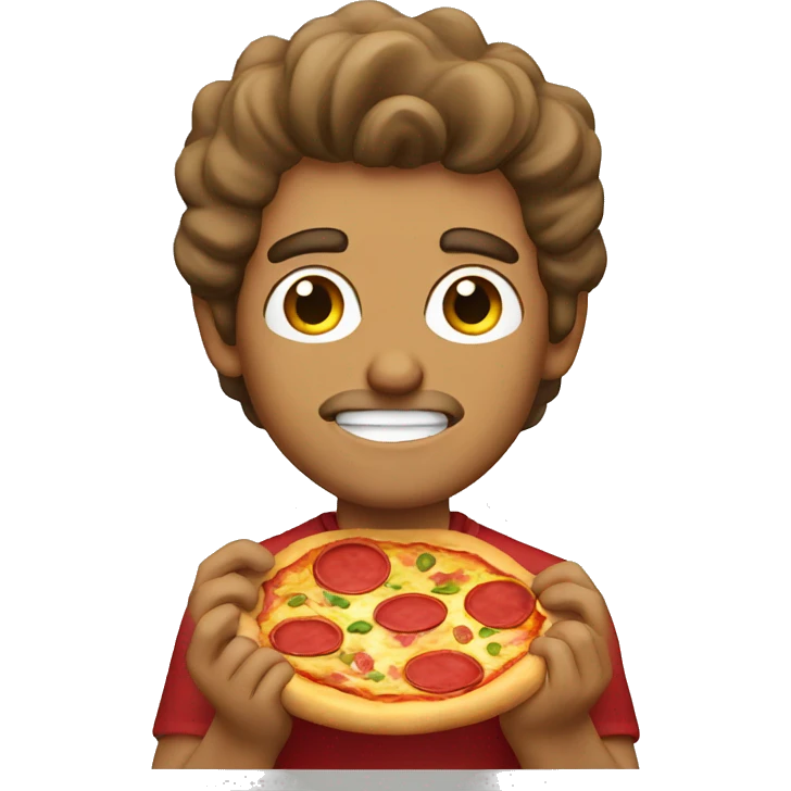 Pizza eat guy emoji