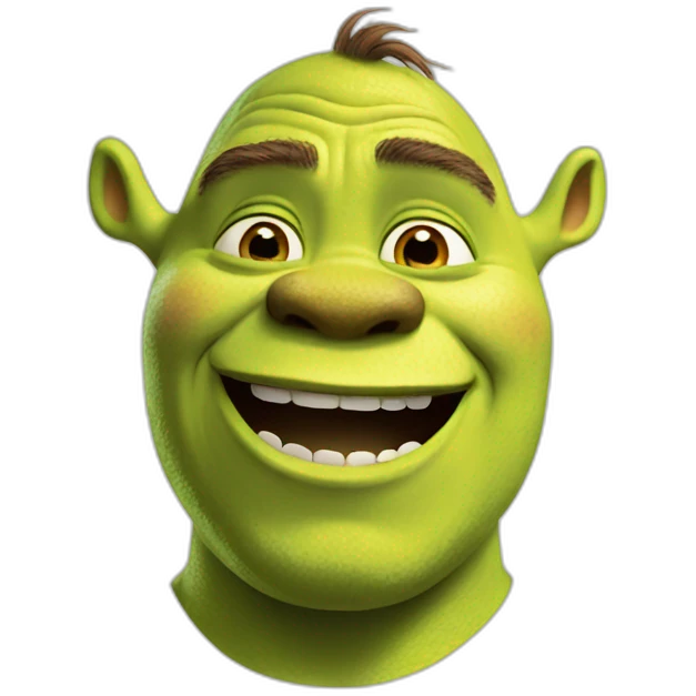 Shrek smiling emoji