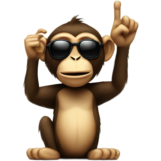 monkey with shades and a middle finger up emoji