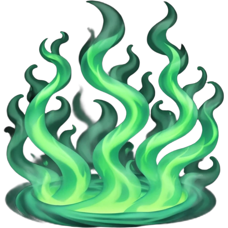 underworld with green flames emoji