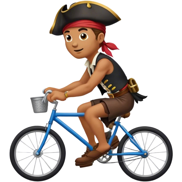 A pirate riding a bike emoji