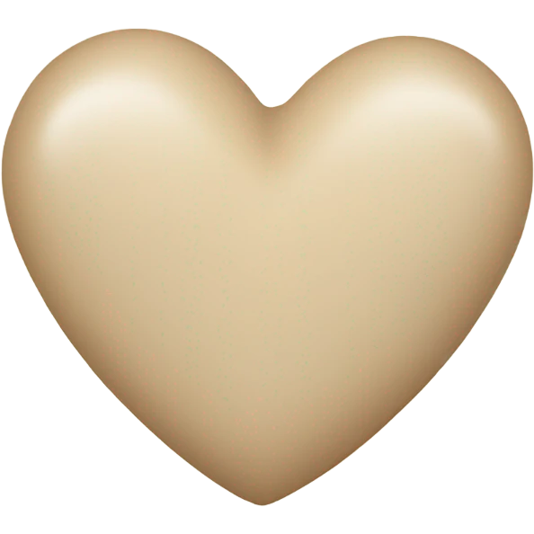 Beige heart emoji
