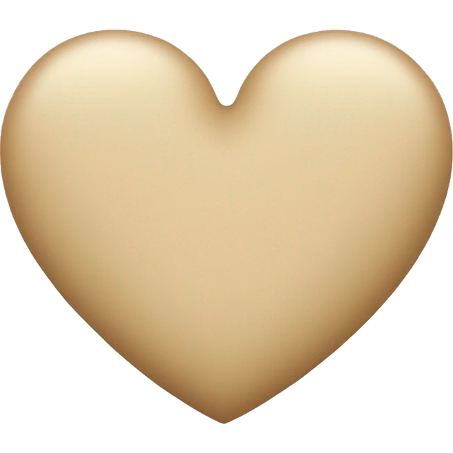 Beige heart emoji