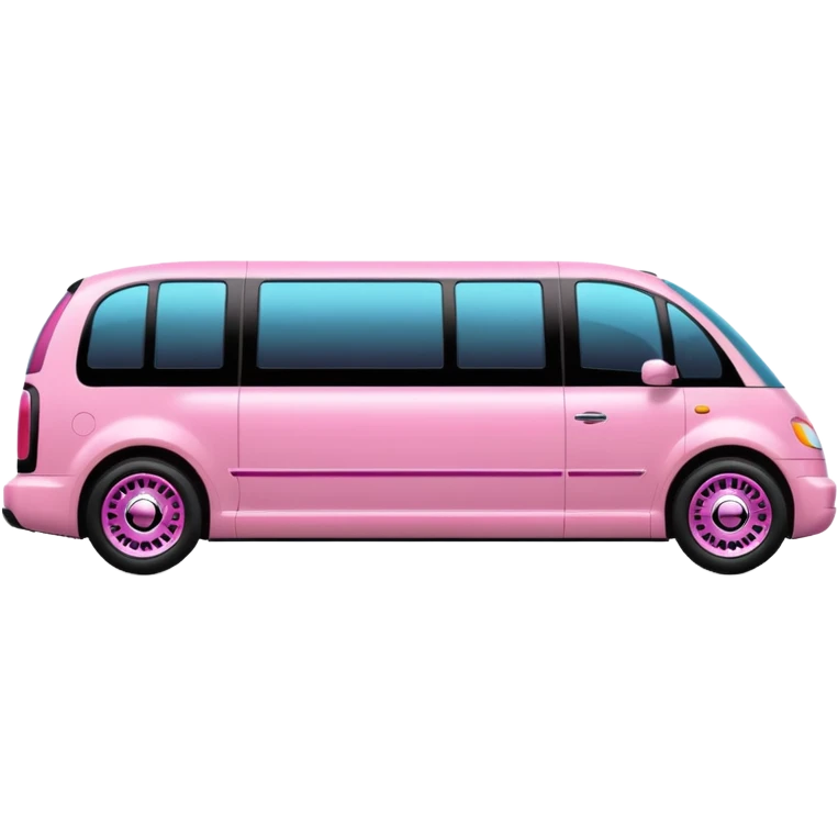 pink edge limousine car emoji