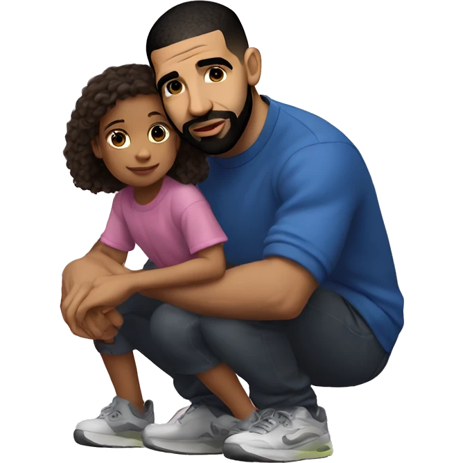 Drake with his daughter  emoji