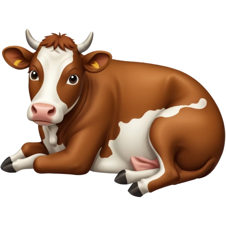 Lying cow emoji