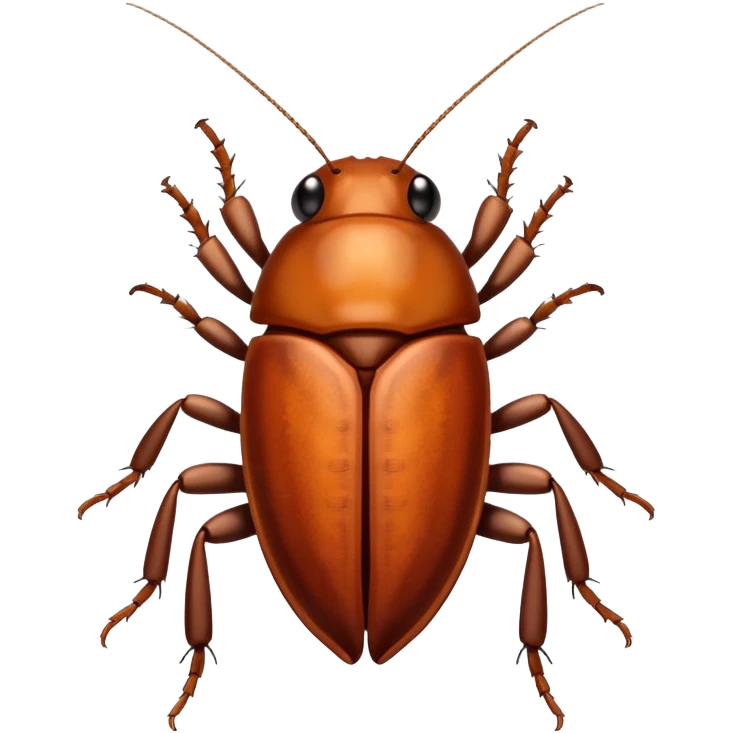cute cockroach with big eyes emoji