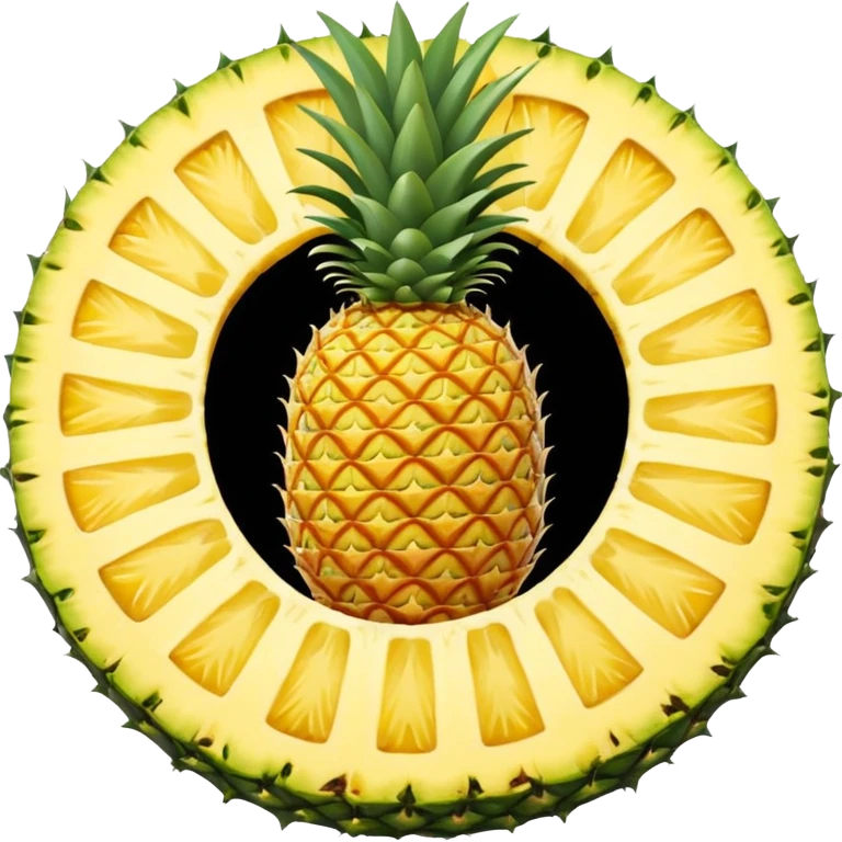 pineapple slice circular no leaves emoji