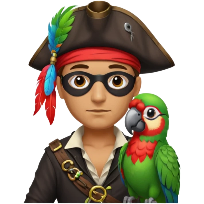 pirate and parrot emoji