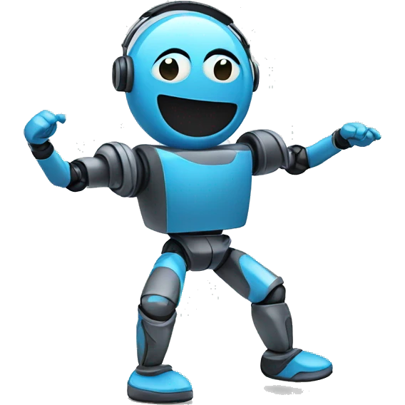 a dancing chatbot emoji