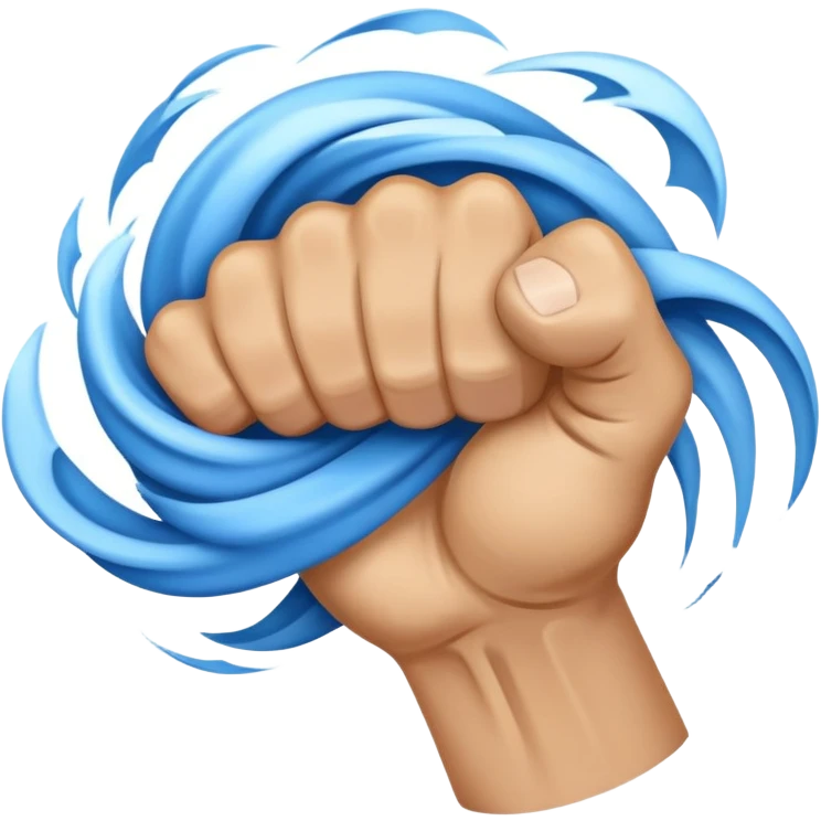 Fist with wind behind it emoji