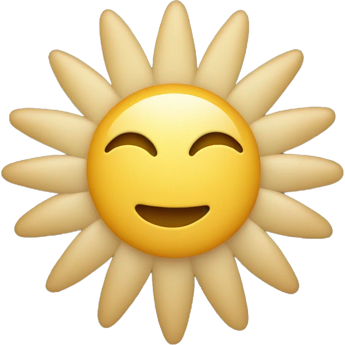 Beige sun emoji