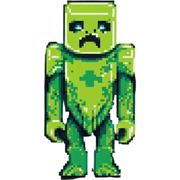 Minecraft Creeper pixel art emoji