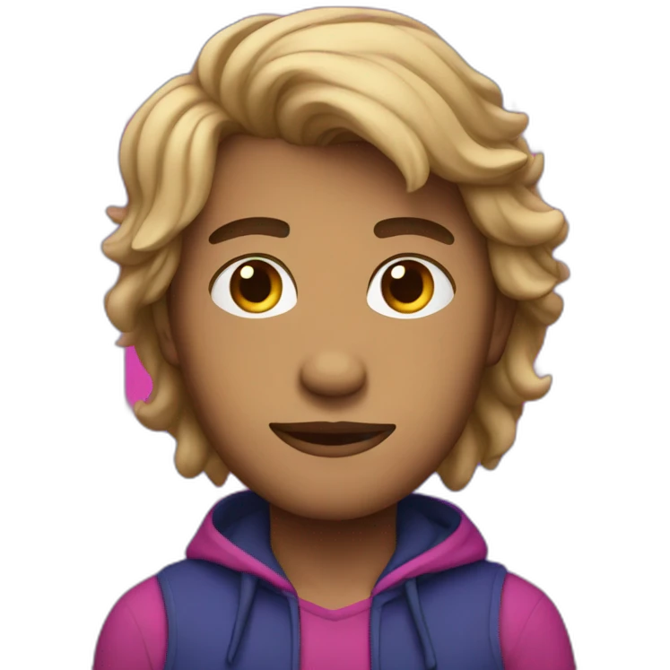 guy with bisexual flag emoji