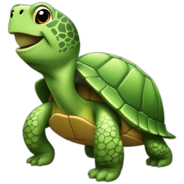 Une tortue anchaîne emoji