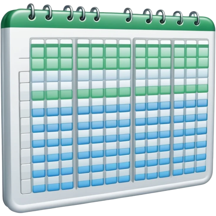 spreadsheet file with rows and columns emoji