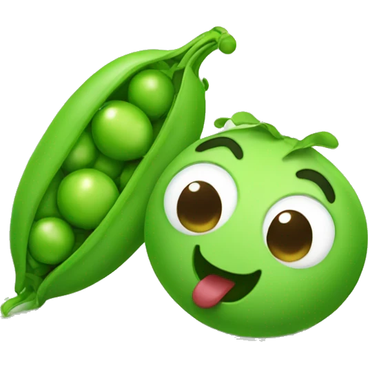 Cute pea and bean emoji