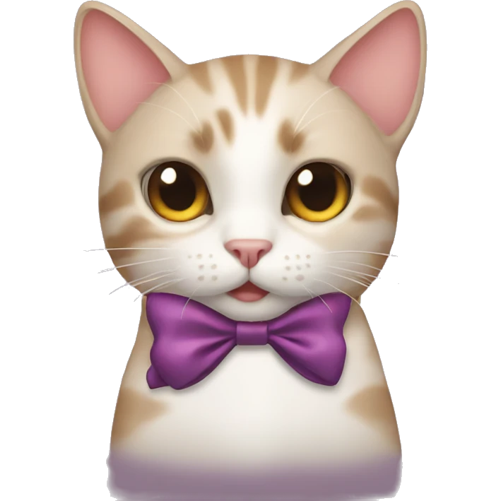 Cat with a bow emoji