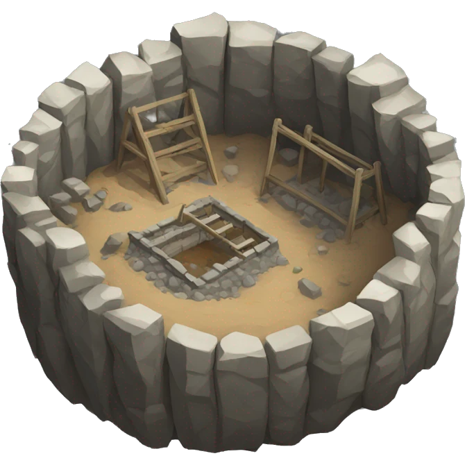 medieval stone mining pit emoji