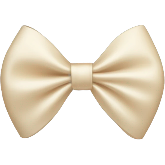 cream bow silky emoji