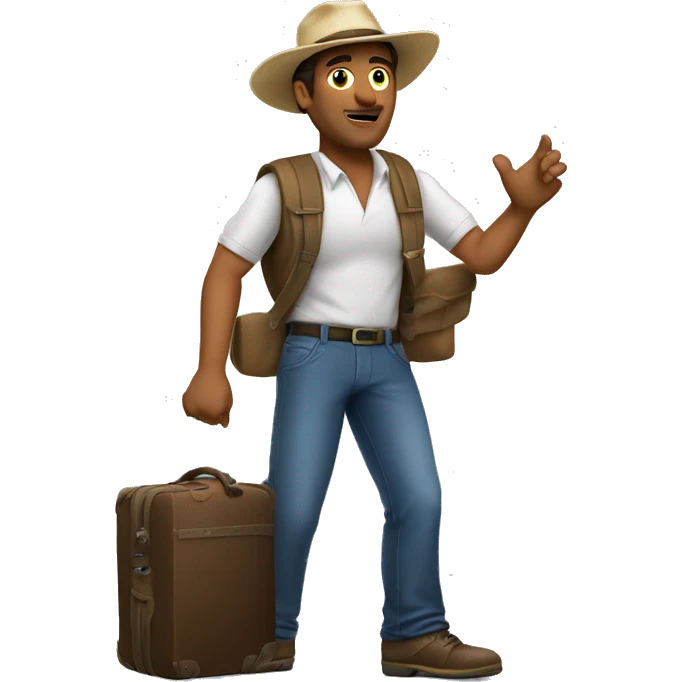 hitch hiking. Make this man look latino emoji