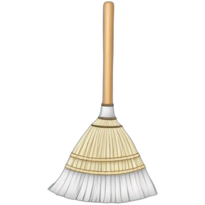 A broom fully white emoji
