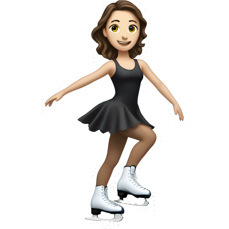 white woman brunette figure skating  emoji