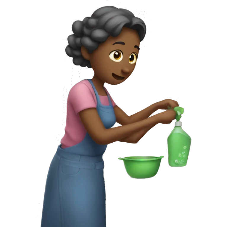 My mother is washing the dishes emoji