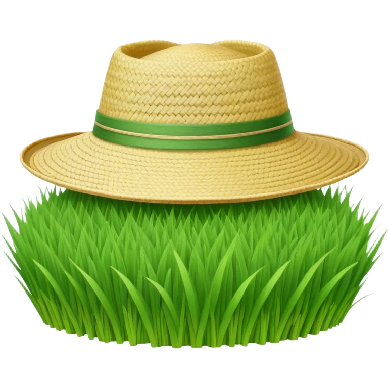 Cinematic Realistic image of a traditional rice farmer's hat, crafted from woven natural fibers with delicate texture details, set against a lush backdrop of vibrant green rice paddies under gentle, early morning light that evokes rural tradition. emoji