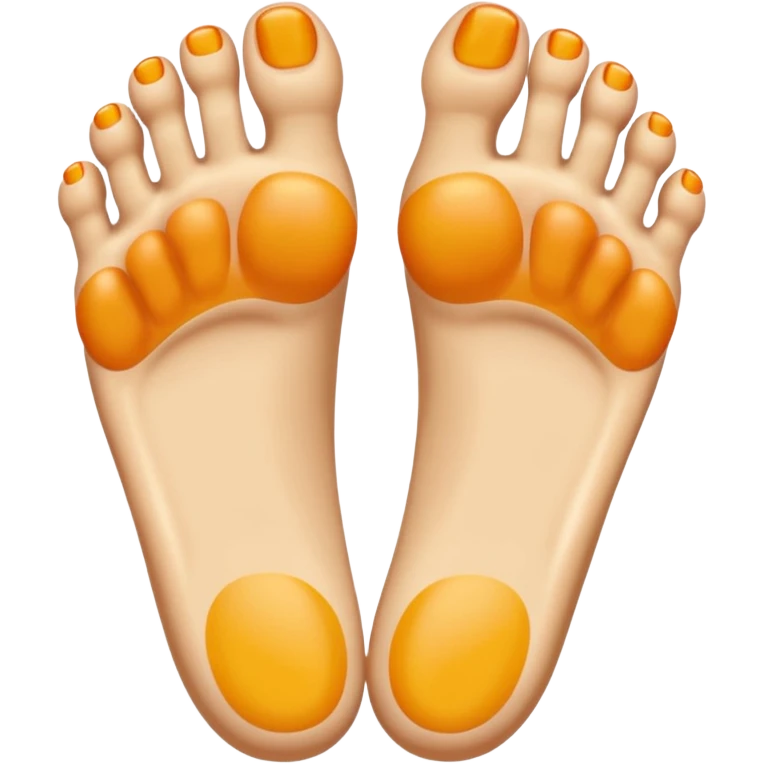 foot soles with 5 spreaded toes emoji
