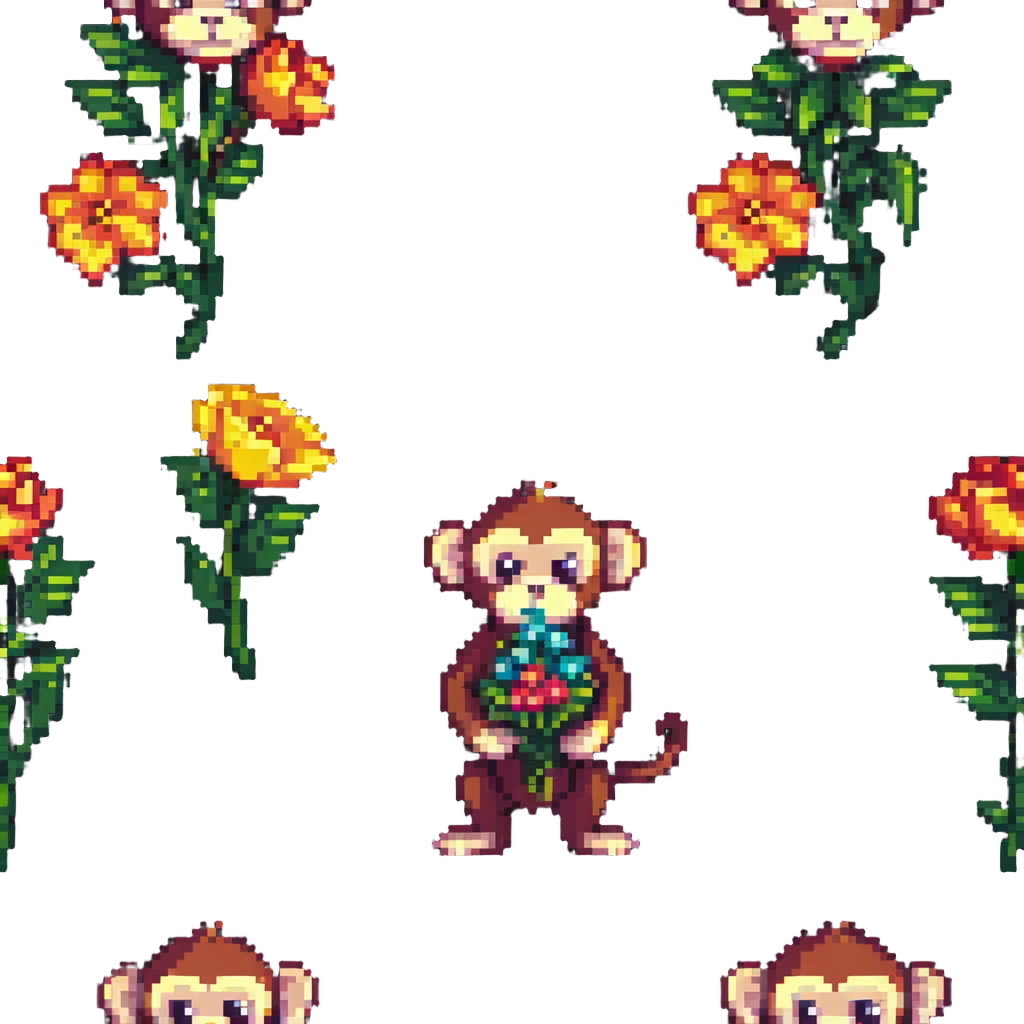 monkey with flowers emoji