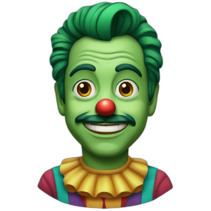 Eugenio Derbez clown green hair emoji