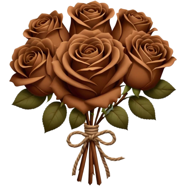 brown rose bouquet emoji