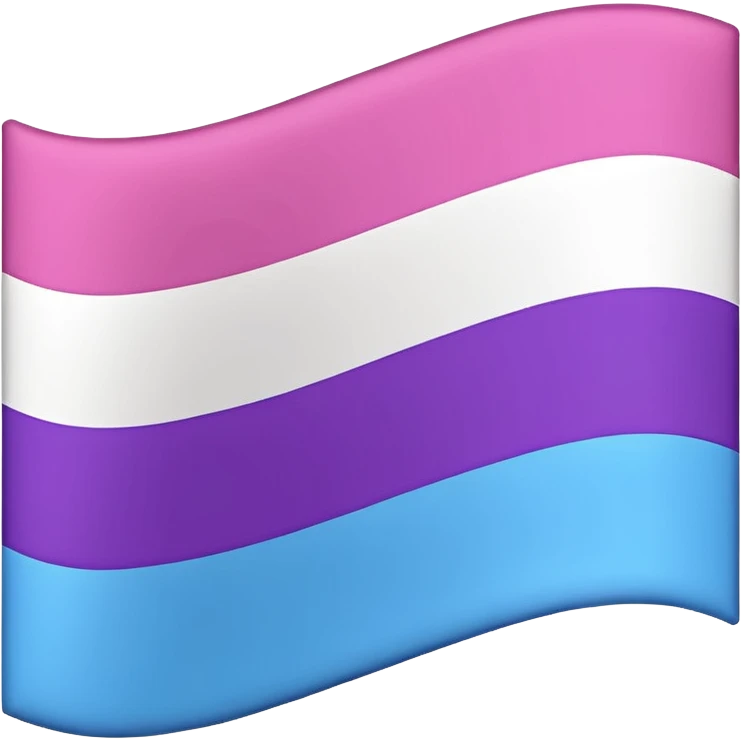 I want a flag, I want the first stripe at the top of the flag to be pink 🩷. I want The middle stripe to be the color purple 💜. And finally the bottom stripe I want the color blue 💙. Only those three colors in that exact order, pink, purple, blue. Make the colors more vibrant emoji
