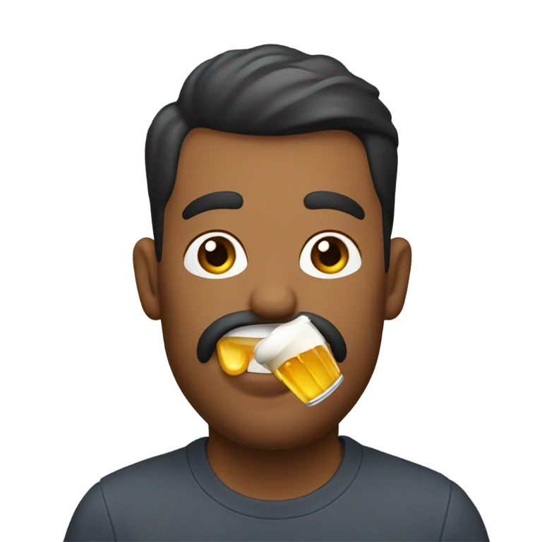 Man drinking beer  emoji