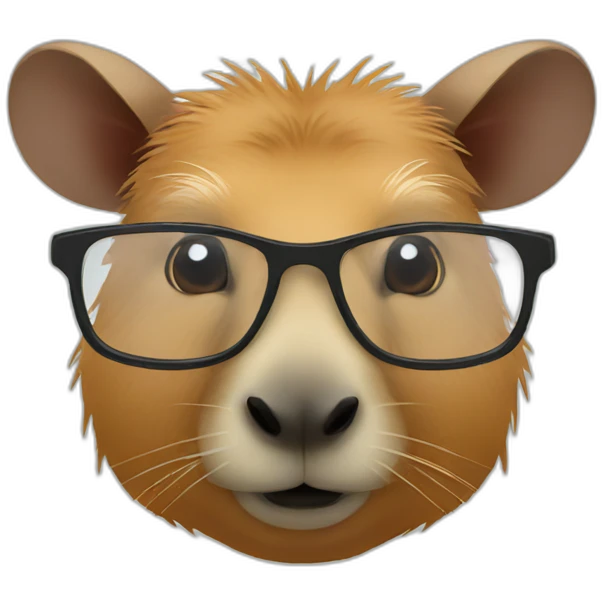 Capybara glasses emoji