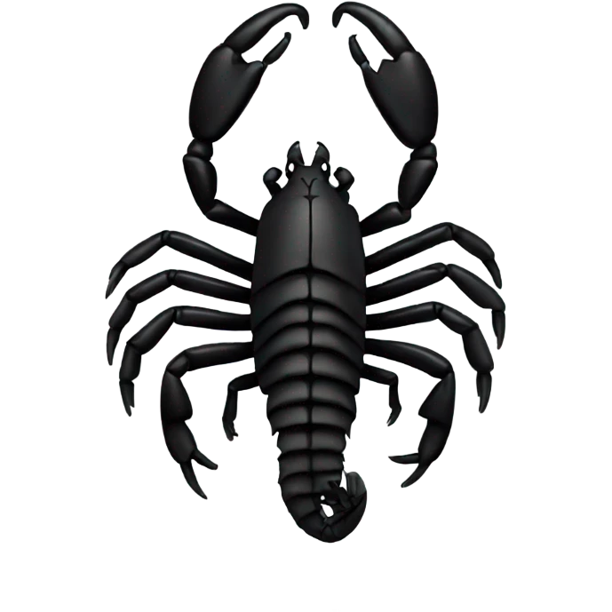 Black Scorpion with Scorpio symbol  emoji