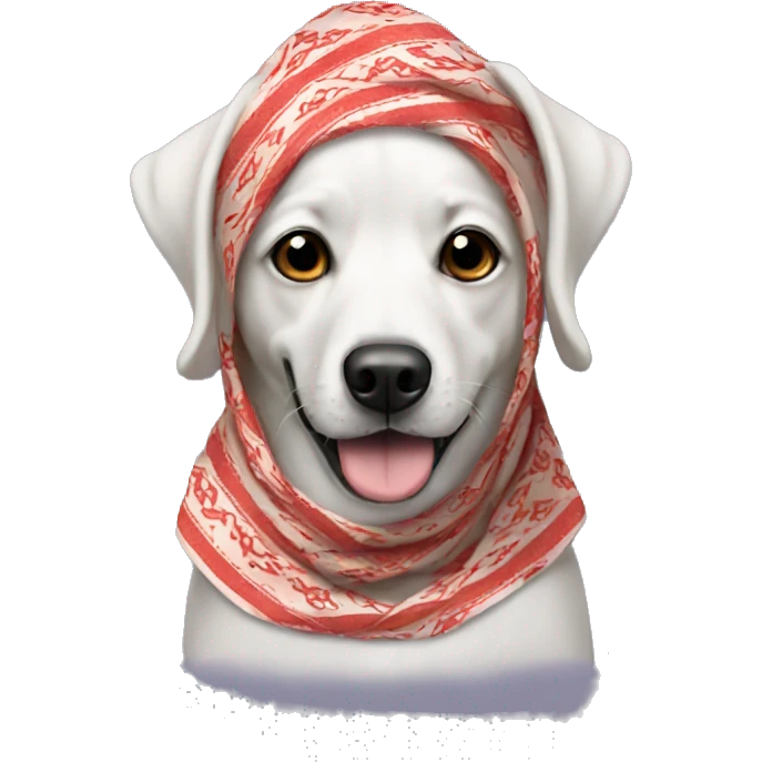 Dog wearing a keffieh  emoji