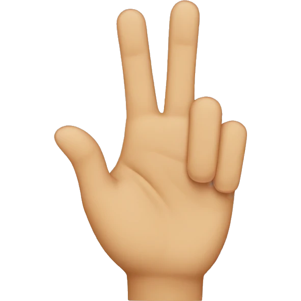 2 fingers emoji