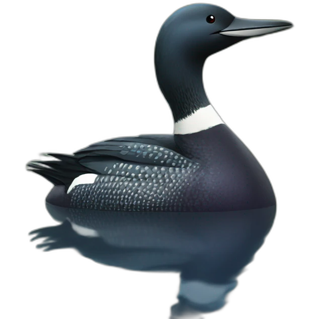 cute minnesota loon on lake emoji