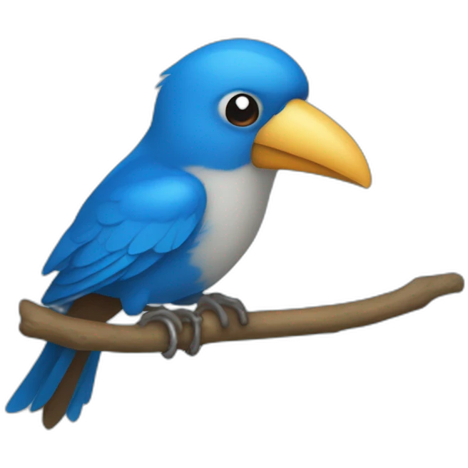 Periquito pajaro azul emoji