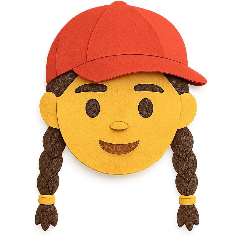 mujer con trenzas estilo hip hop emoji