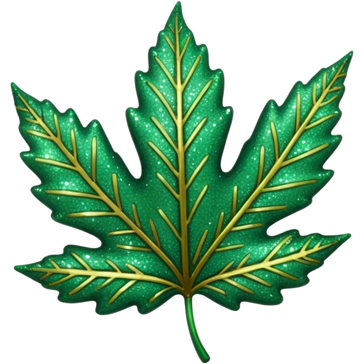 sparkly leaf emoji