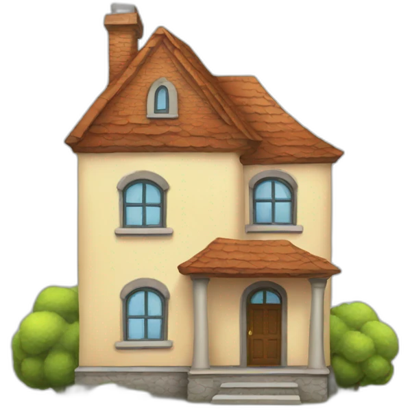 Book with house emoji