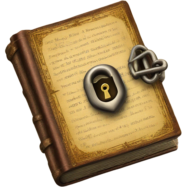 locked vintage diary emoji