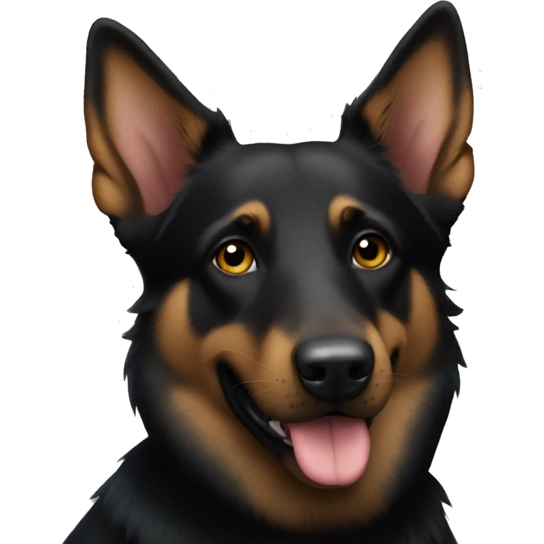 Black kelpie german shepherd mix emoji