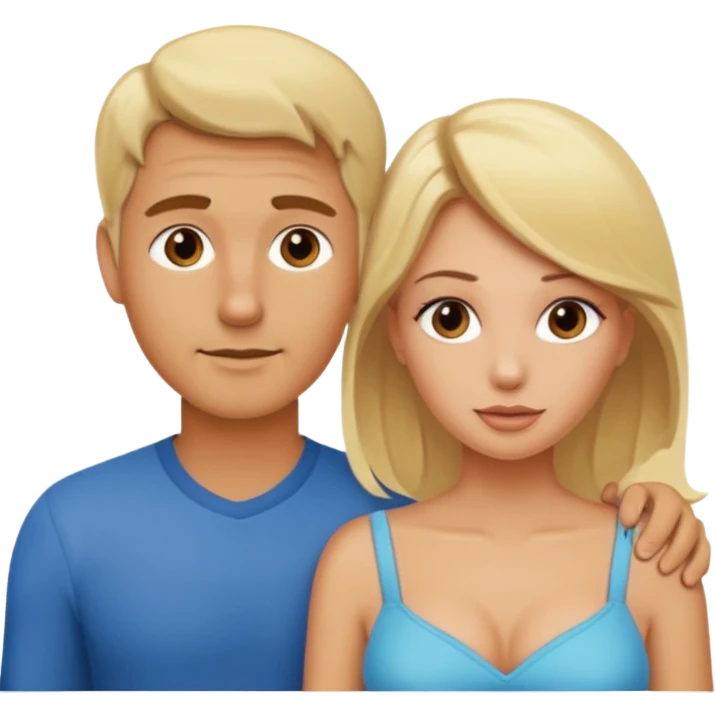 Blonde woman doggy style intercourse with man emoji