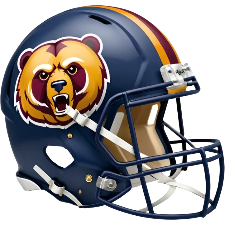 Washington commanders, football helmet facing Chicago Bears football helmet emoji