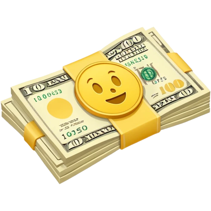 yellow single money paper emoji