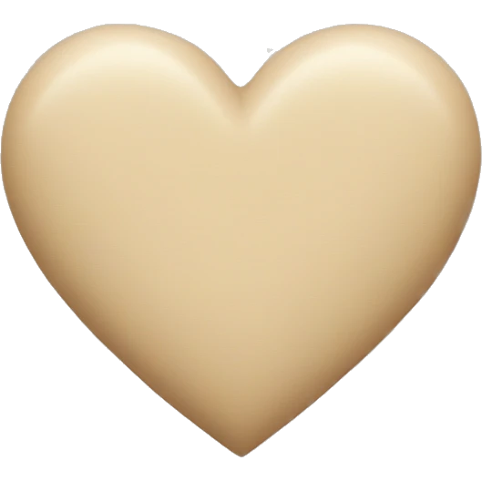 Beige heart  emoji
